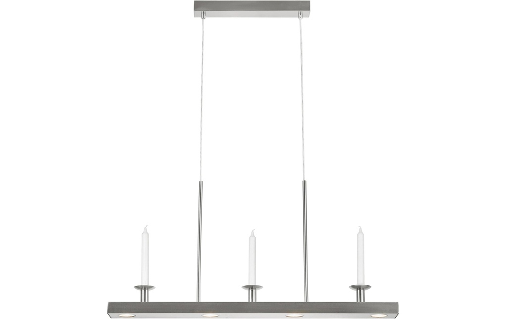 Markslöjd Lampe suspendue Dinind à 4 flammes 4.9 W Nickel satiné 82 cm
