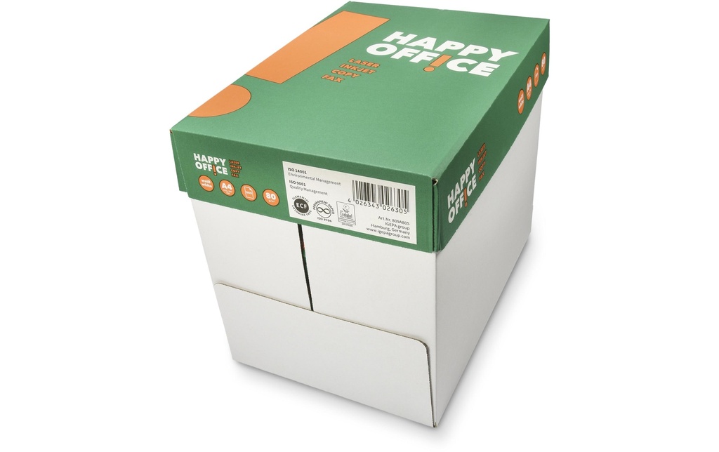 Fischer Papier Papier pour imprimante Happy Office A4, 80 gm2, 2500 feuilles