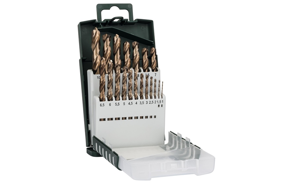 Bosch Kits de forets à métaux HSS-Co, DIN 338, 19 pièces