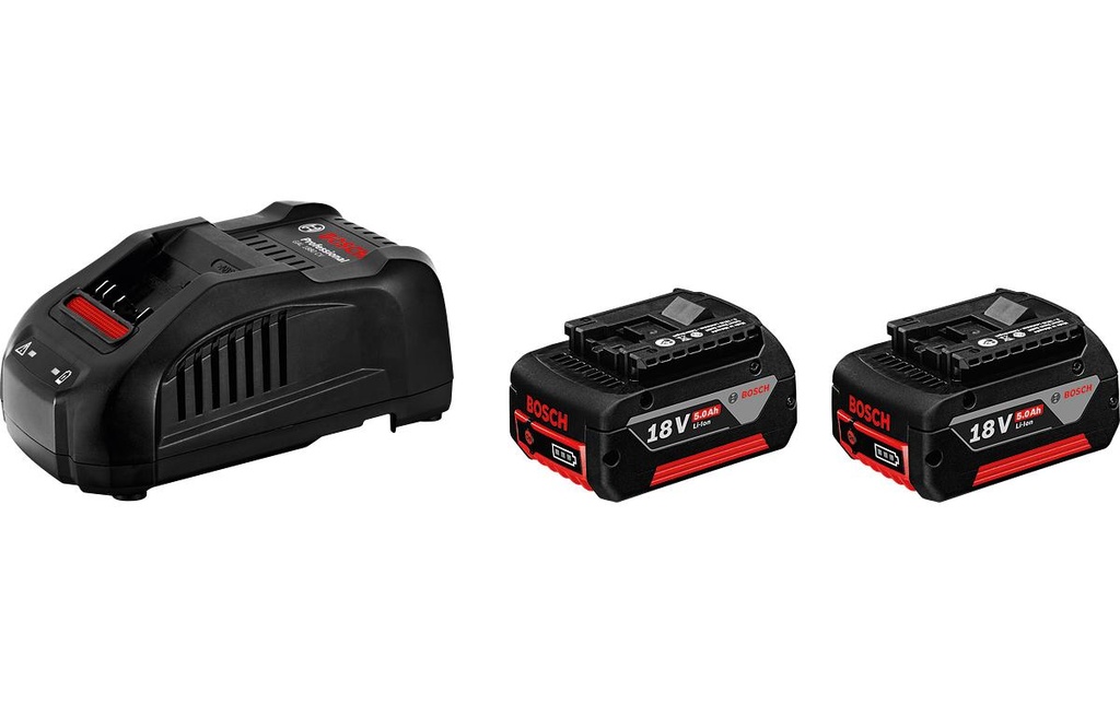 Bosch Professional Batteries et chargeurs 2 x GBA 18 V 5 Ah