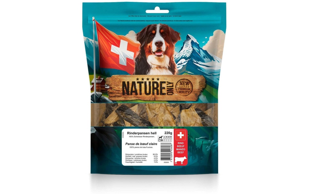 NATUREonly Produit à mâcher  Panses de bœuf, claires 220