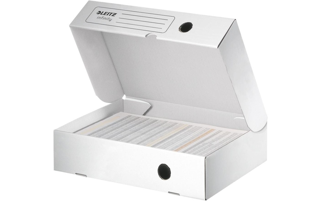 Leitz Boîte d’archivage Infinity 80 mm, Blanc