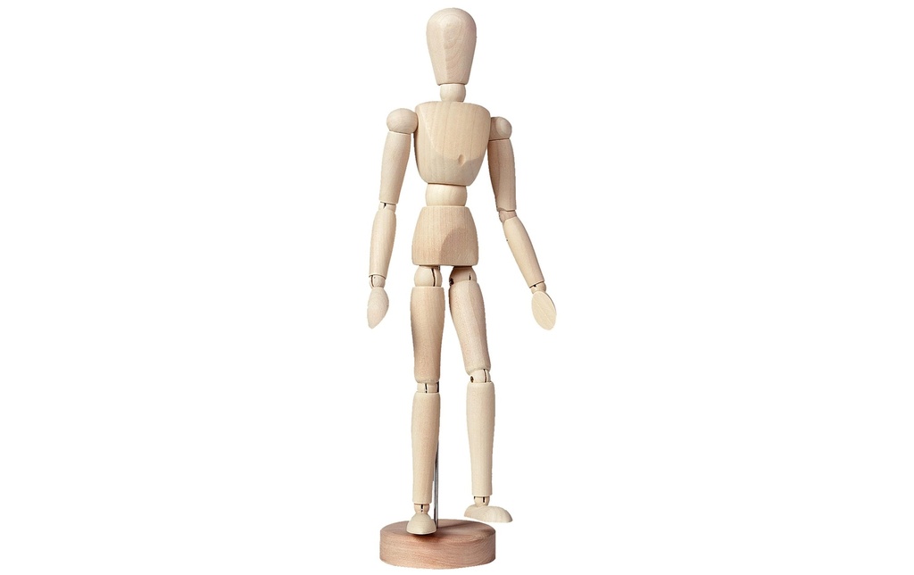 Talens Article en bois Poupée articulée Femme 30 cm