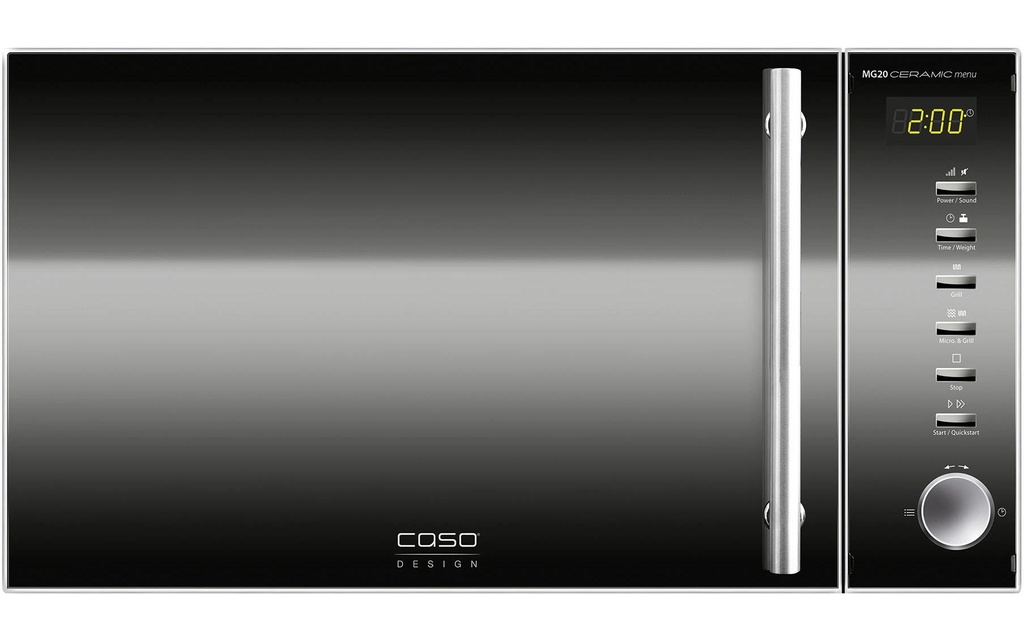 Caso Four à micro-ondes MG20 Menu en céramique Noir