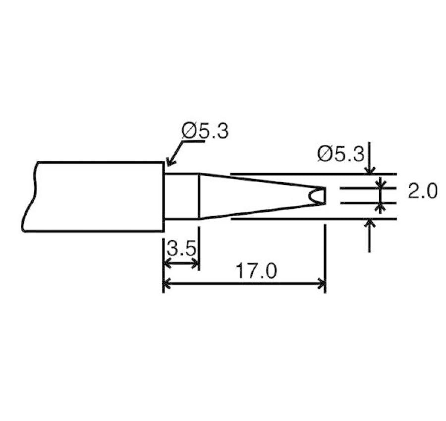 Velleman Pointe de brasage BITC10N4 En forme de burin 2 mm