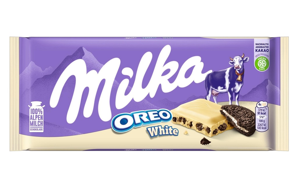 Milka Tablette de chocolat Oreo White 100 g