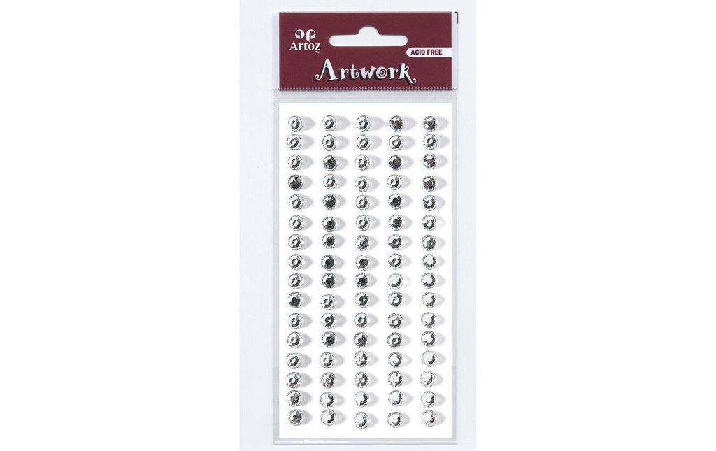 Artoz Autocollants à paillettes Cristal 5 mm, 1 feuille