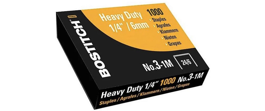 BOSTITCH Agrafes Max No.3-1M  6mm (1000 pces)