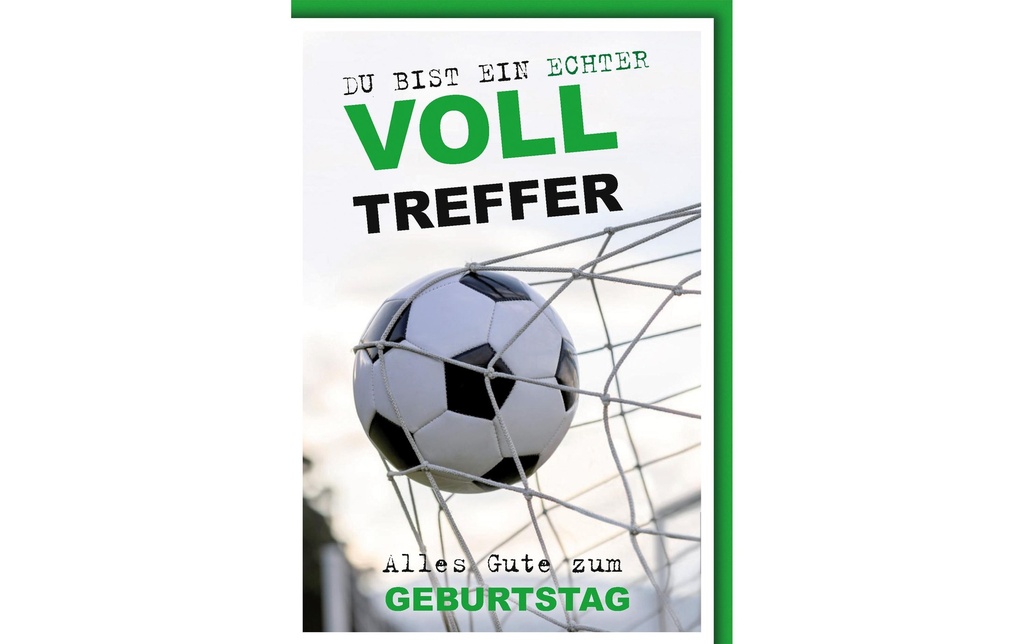 Braun + Company Carte de félicitations Football 11.5 x 17 cm