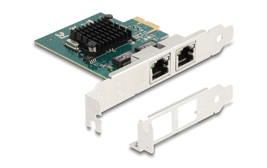 Delock Carte réseau 2x RJ45 Gigabit, PCI-Express x1