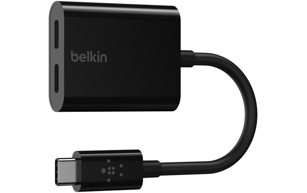 Belkin Adaptateur RockStar USB-C Audio + Charge Noir