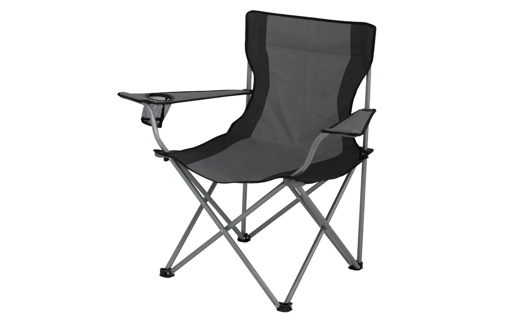 Eurotrail Chaise de camping Lausanne, Noir/Gris