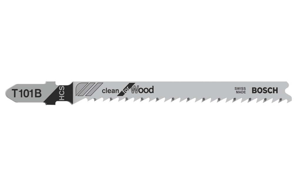 Bosch Professional Jeux de lames de scie sauteuse T 101 B Clean for Wood, 25 pièces
