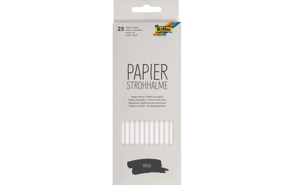Folia Paille Papier, 25 pièces, blanc