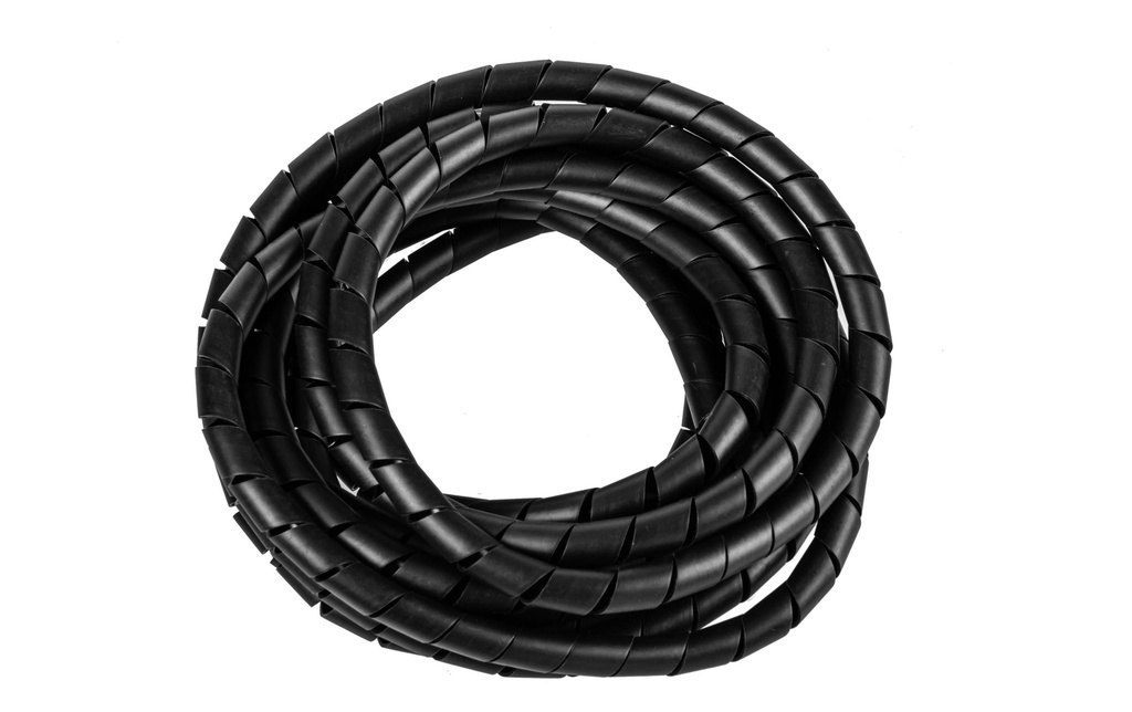 Plica Tuyau en spirale 5 m x 12 mm Noir