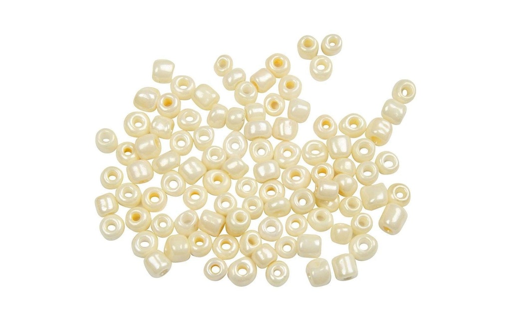 Creativ Company Perles de rocaille 8/0 Ivoire