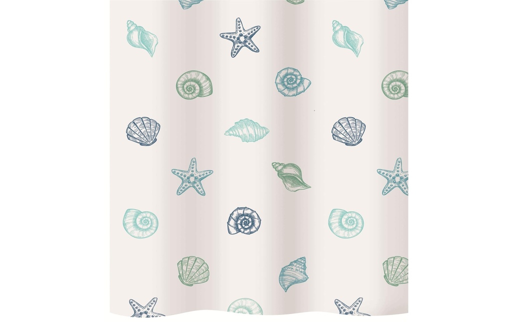 diaqua® Rideau de douche Mare 120 x 200 cm, Bleu/Blanc