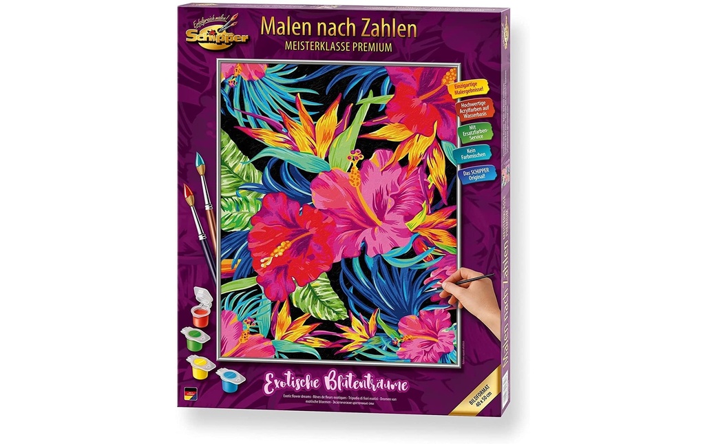 Schipper Peinture avec chiffres Rêves de fleurs exotiques
