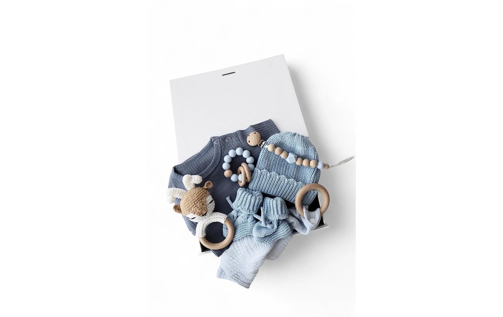 Oykami Coffret cadeau pour bébé Bleu Palermo Cerf