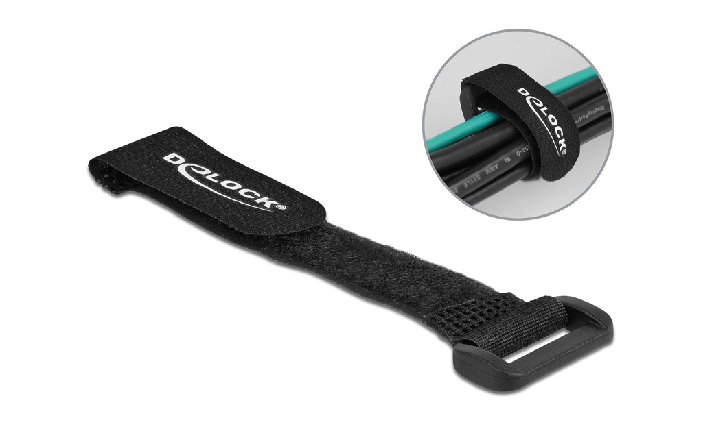 Delock Serre-câble auto-agrippant Noir 150 mm x 20 mm 5 pièces