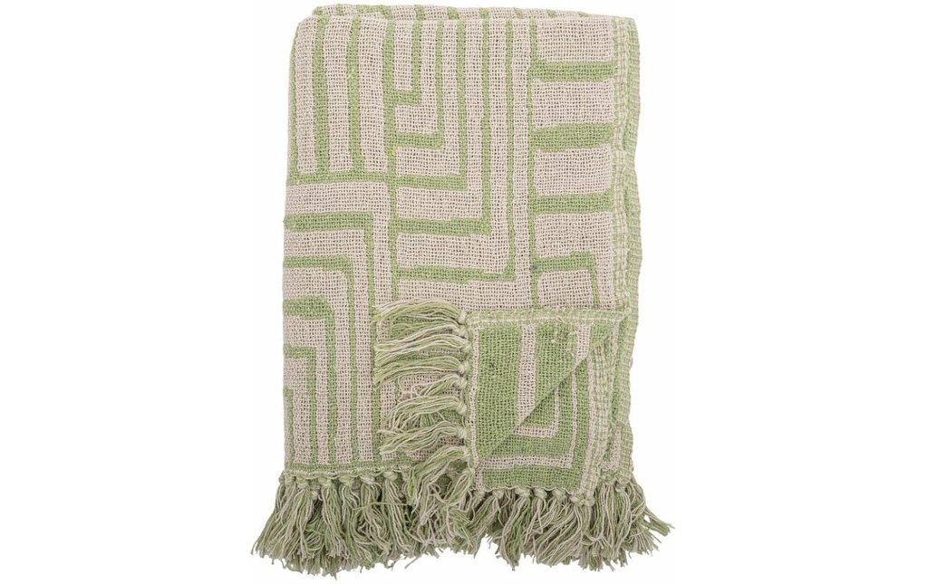Bloomingville Couvre-lit Velva, 155 x 130 cm, vert