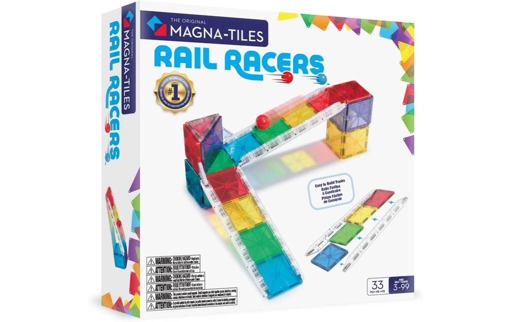 Magna-Tiles Rail Racers 33 pièces