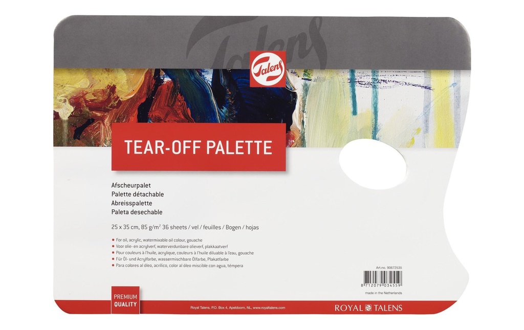 Talens Palette de couleurs à déchirer 25 x 35 cm, 36 feuilles
