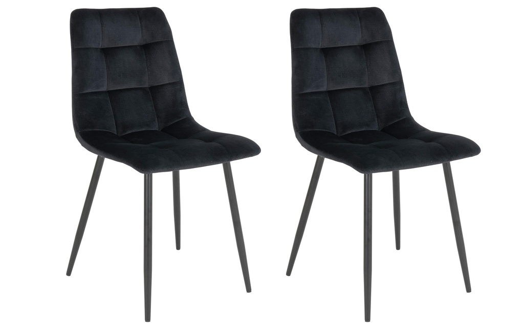 House Nordic Chaise Middelfart 2 pièces, 86 x 55 cm, Noir