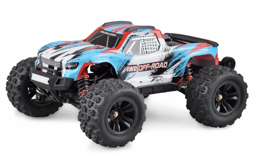 Amewi Monster Truck Hyper GO Brushless 4WD, bleu/blanc, 1:16, RTR