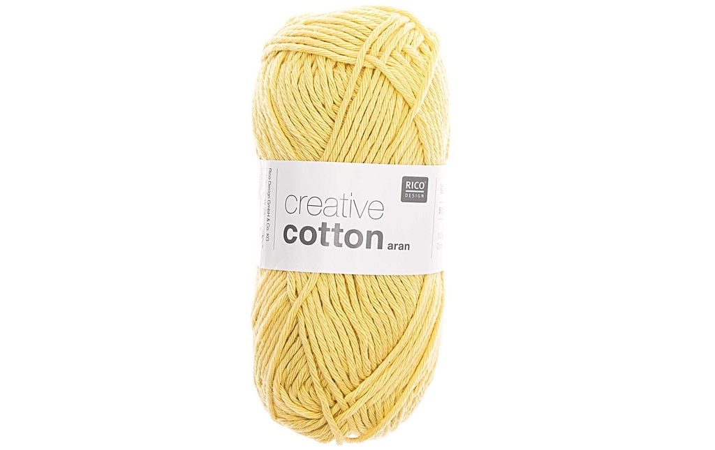 Rico Design Laine Creative Cotton Aran 50 g Jaune clair