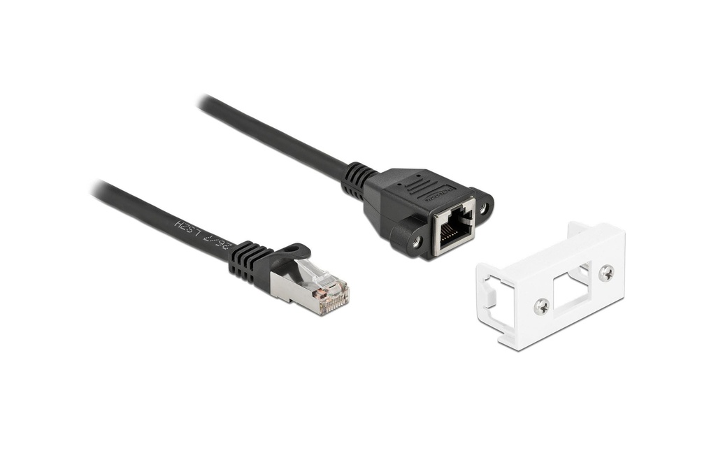 Delock Câble patch pour module Easy 45 Cat 6A, S/FTP, 3 m, Noir