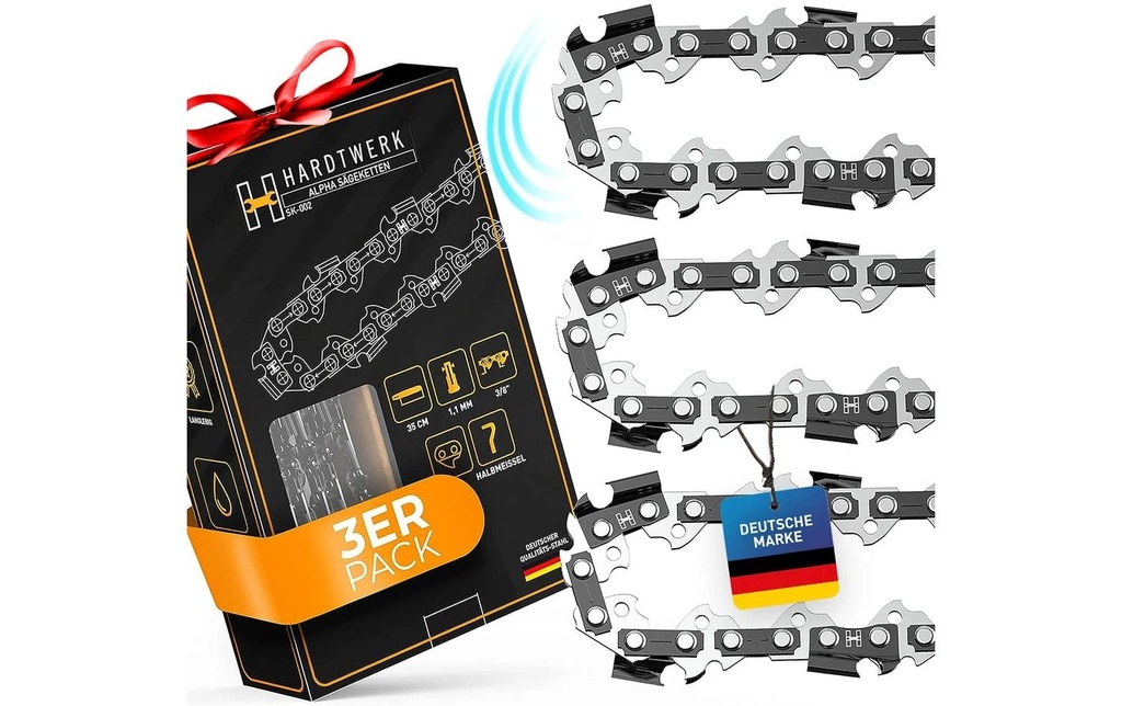 Hardtwerk Catena di seghe 3/8 1.1 mm pour guide-chaîne de 35 cm Paquet de 3