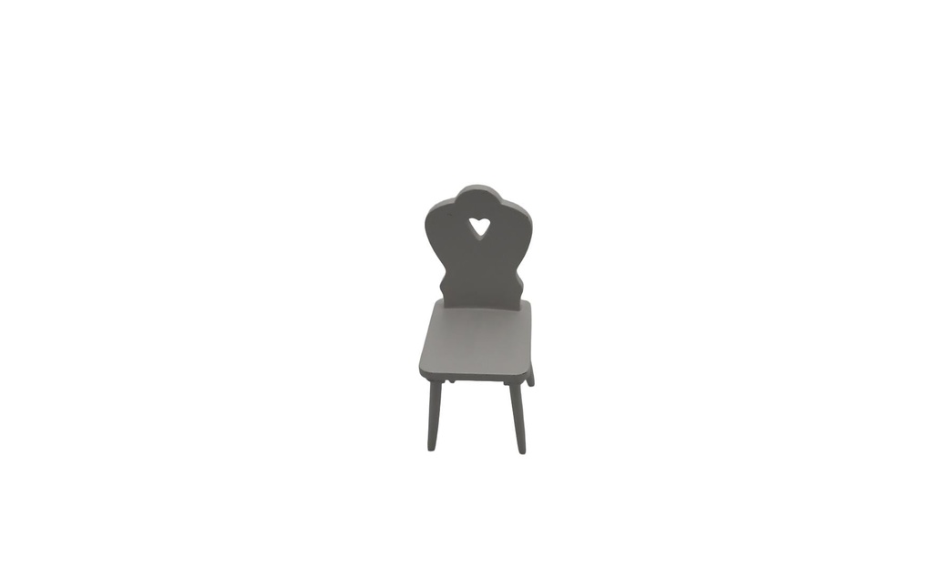 Bottsa Mini-meubles Chaise avec un cœur 8 cm