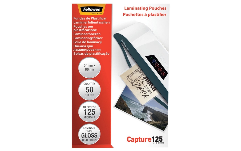 Fellowes Film laminé 125 microns, 100 pièces