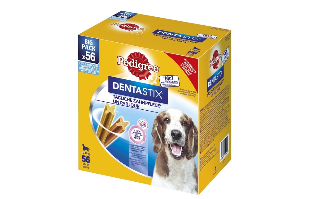 Pedigree Bâtonnet à mâcher DentaStix Multipack, Moyen, 56 pièces