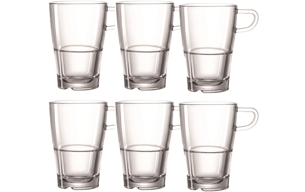 LEONARDO Tasse à latte macchiato Senso 350 ml, 6 Pièce/s, Transparent
