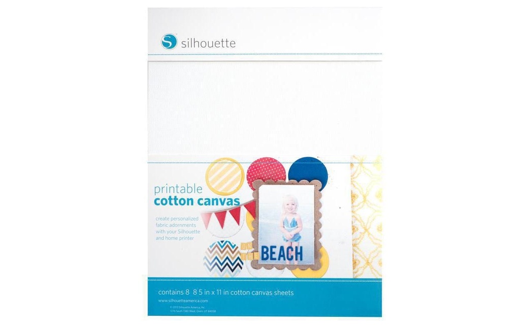 Silhouette Tissu imprimable autocollant 21.59 cm  27.94 cm  Blanc