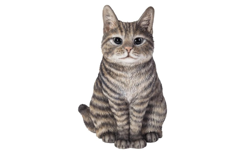 Vivid Arts Figure décorative Chat Assis 19.5 cm, Gris