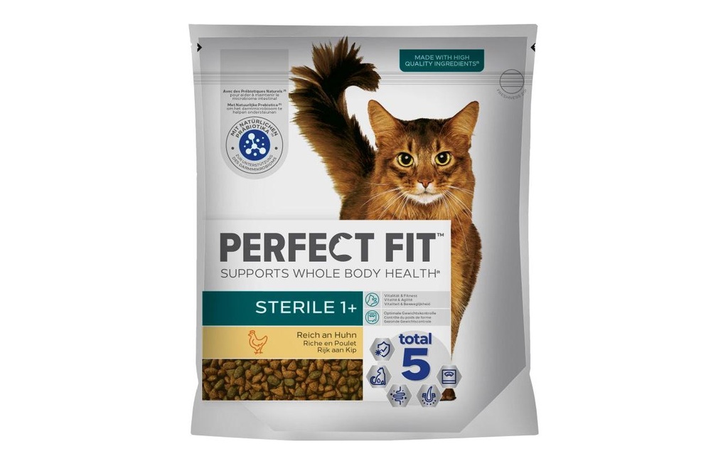 Perfect Fit Alimentation sèche Cat Adult Stérile au poulet, 1.4 kg