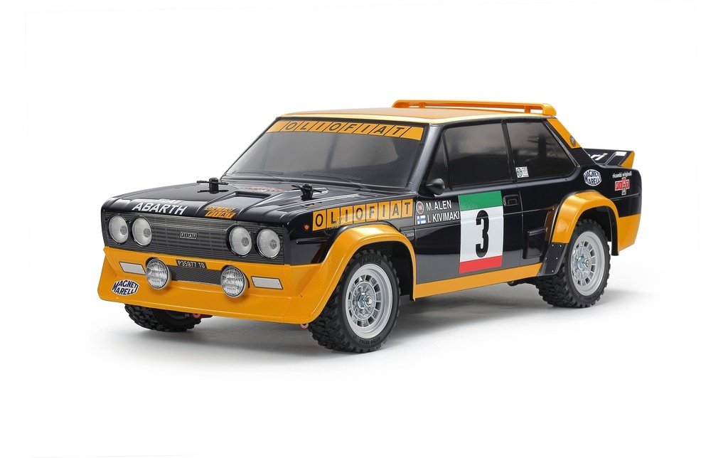Tamiya Rallye Fiat 131 Abarth Olio MF-01X Jaune, kit de construction, 1:10