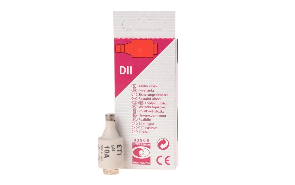 Elektromaterial Fusible DT II 10A inerte, 5 pièces