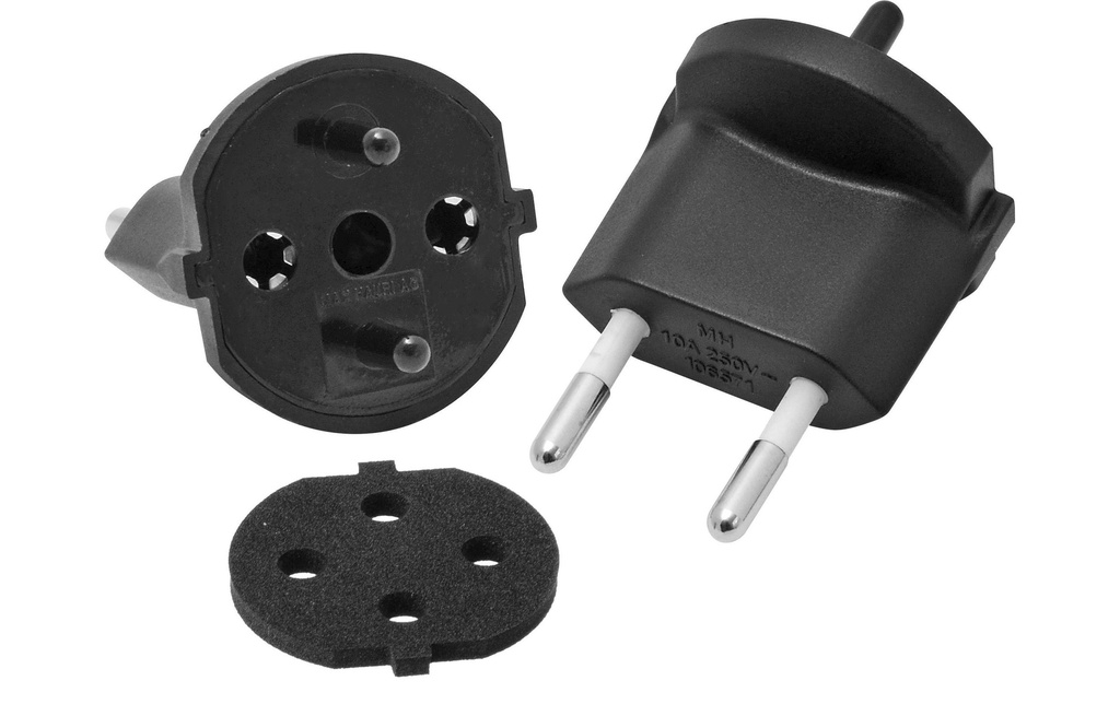 Max Hauri Adaptateur fixe SchuKo – T11 IP44 avec mousse de caoutchouc
