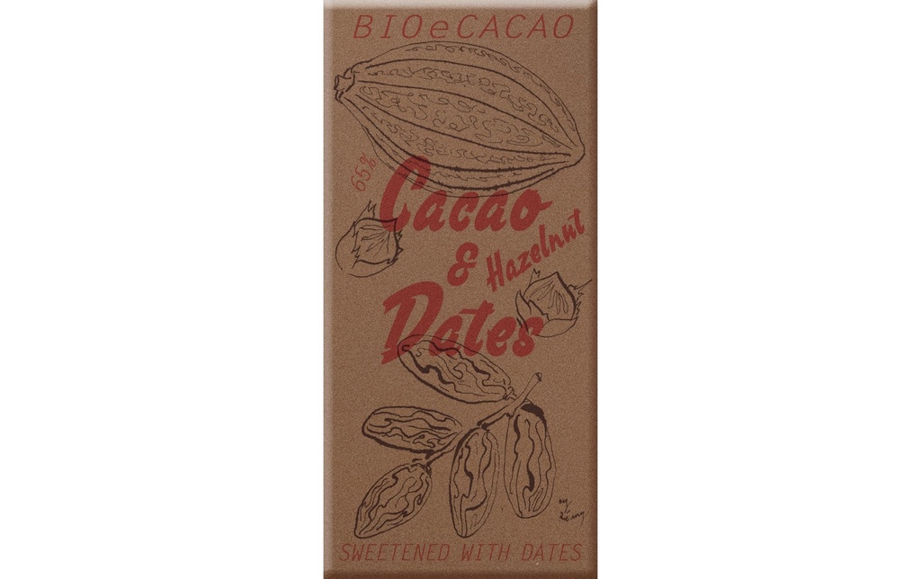 BioeCacao Chocolat aux dattes Hazelnut 65 90 g