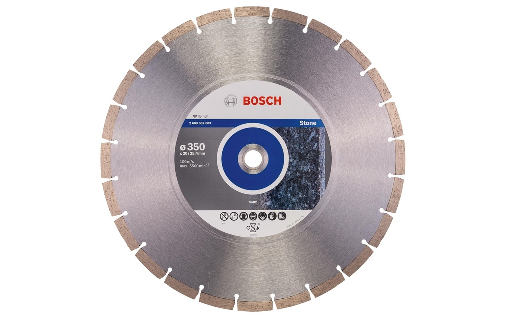Bosch Professional Disque à tronçonner diamanté Standard for Stone, 350 x 3.1 x 10 mm