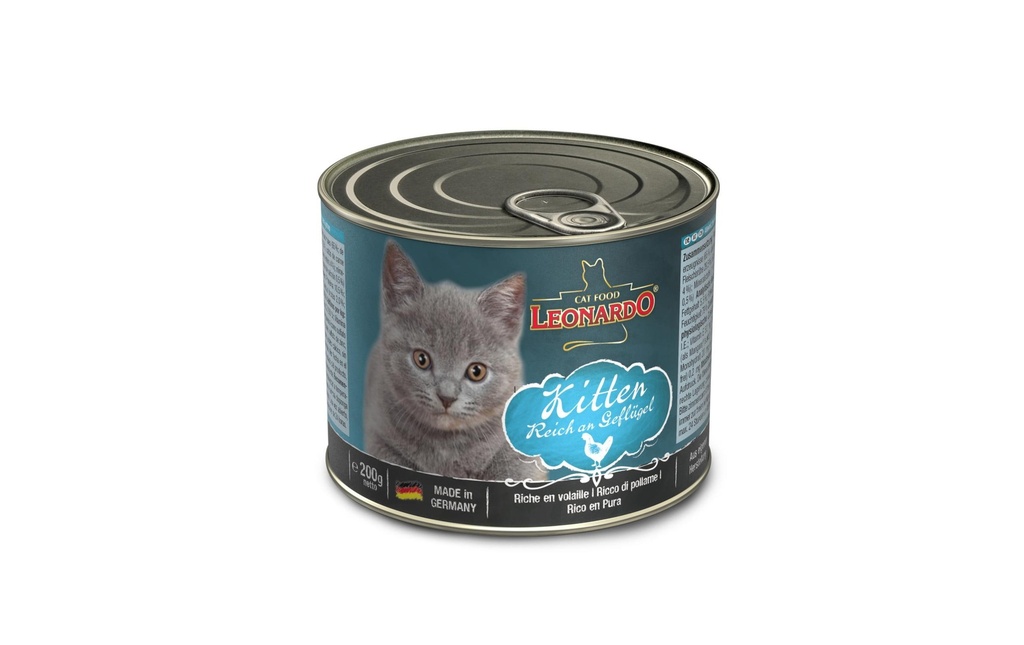 Leonardo Cat Food Alimentation humide Kitten, 200 g