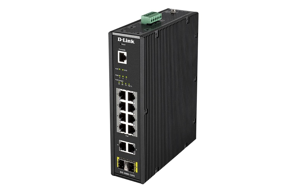 D-Link PoE+ Switch DIS-200G-12PS Industriel 12 ports