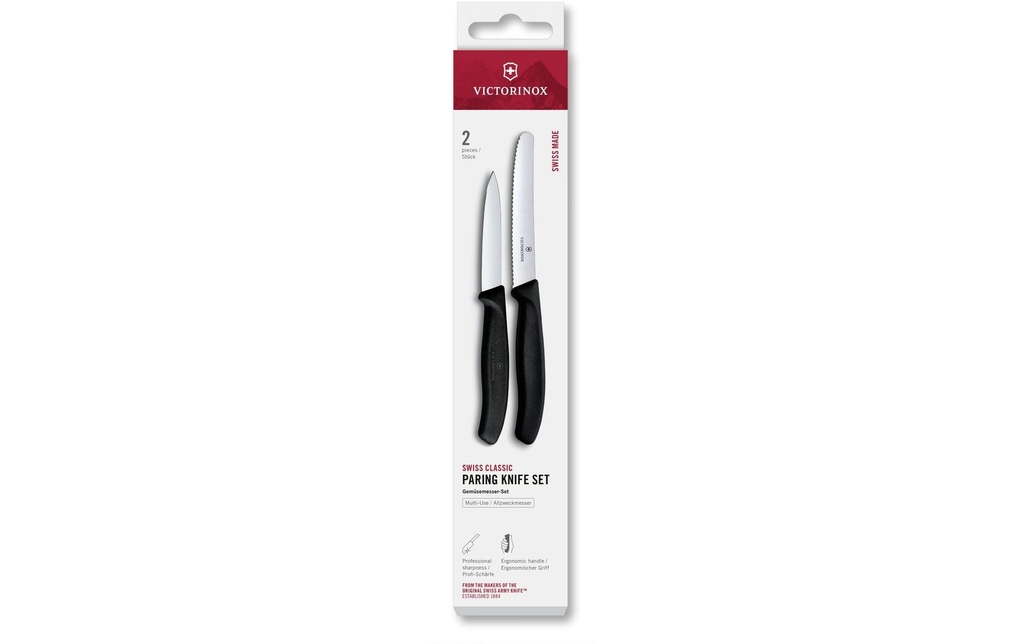 Victorinox Set de couteaux à légumes Swiss Classic, Noir