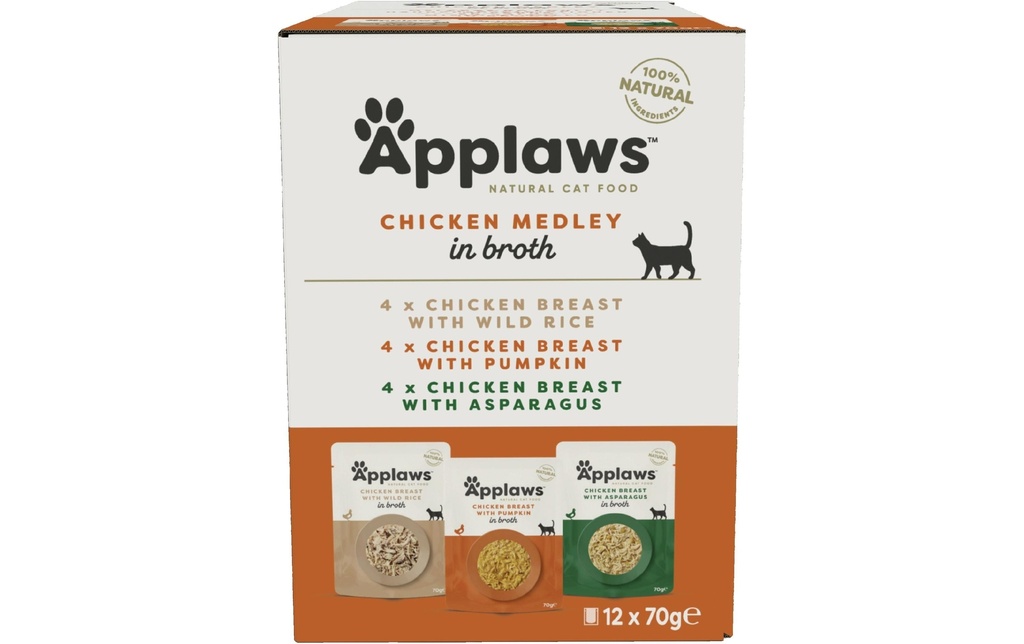 Applaws Alimentation humide Multipack Chicken Selection 12 x 70 g