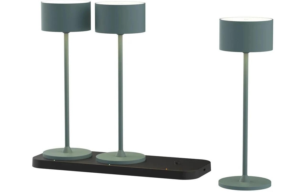 Schönenberger Lampe de bureau Set de 3 lampes avec station de recharge Tavolo Fresh Green