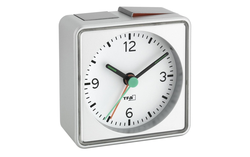 TFA Dostmann Réveil classique Pusch Blanc